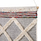 36" X 20" Red And White Geometric Cotton Square Hanging Tapestry