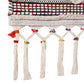 36" X 20" Red And White Geometric Cotton Square Hanging Tapestry