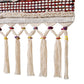 36" X 20" Red And White Geometric Cotton Square Hanging Tapestry