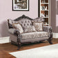 70" Pink And Brown Loveseat and Toss Pillows
