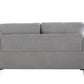 61" Light Gray And Black Linen Loveseat