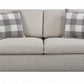 72" Beige And Brown Linen Loveseat