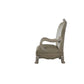 34" Bone Faux Leather Arm Chair