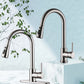 Pull-out Hot And Cold Household Kitchen And Dishwashing Brushed Copper Sink Faucet