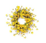 23" Green And Yellow Spring Daisy Artificial Wreath