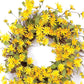 23" Green And Yellow Spring Daisy Artificial Wreath