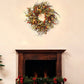 20" Green Brown  And White Fall Mixed Assortment Artificial Wreath