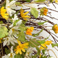 24" Green White And Yellow Spring Daisy Artificial Wreath