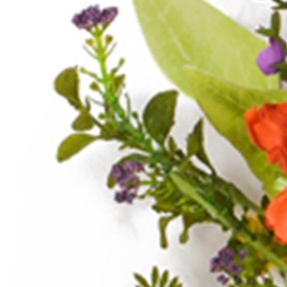 22" Green And Yellow Summer Sunflower Artificial Wreath