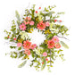 27" Pink and Green Spring Berry Artificial Wreath