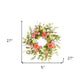 27" Pink and Green Spring Berry Artificial Wreath