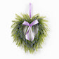 Set of Two 9" Green And Purple Heart Lavender Artificial Wreath