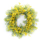 27" Green And Yellow Fern Artificial Wreath