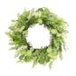 28" Green And White Fern Artificial Wreath