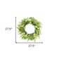 28" Green And White Fern Artificial Wreath