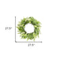 28" Green And White Fern Artificial Wreath