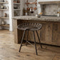 18" Copper Iron Backless Bar Chair