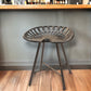 18" Copper Iron Backless Bar Chair