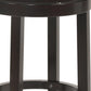 24" Natural And Espresso Rush And Solid Wood Backless Counter Height Swivel Bar Chair