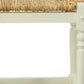 24" Natural And Antiqued White Rush And Solid Wood Backless Counter Height Bar Chair