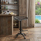 23" Black Iron Backless Adjustable Height Bar Chair
