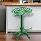 23" Green Iron Backless Adjustable Height Bar Chair