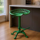 23" Green Iron Backless Adjustable Height Bar Chair