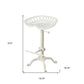 White Iron Backless Adjustable Height Bar Chair