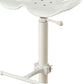 White Iron Backless Adjustable Height Bar Chair