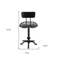 Black Iron Low Back Bar Height Bar Chair