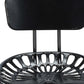 Black Iron Low Back Bar Height Bar Chair