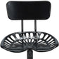 Black Iron Low Back Bar Height Bar Chair