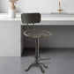 Gray Iron Low Back Adjustable Height Bar Chair