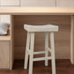 30" White Solid Wood Backless Bar Height Bar Chair