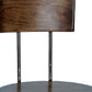 23" Chestnut And Black Steel Swivel Low Back Adjustable Height Bar Chair