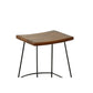 Set of Two 25" Chestnut and Black Solid Wood and Steel Backless Counter Height Bar Chairs