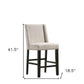 Set of Two 42" Fawn and Espresso Iron Bar Chairs