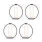 Set of Four Gray Round Metal Wall Vase