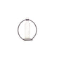 Set of Four Gray Round Metal Wall Vase