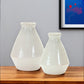 Set of Two White Bud Terracotta Table Vase