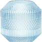 8" Pale Blue Geometric Cylinder Glass Table Vase
