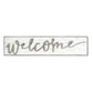 11" X 48" White And Gray Welcome Sign Wood Wall Decor