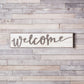 11" X 48" White And Gray Welcome Sign Wood Wall Decor