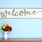 11" X 48" White And Gray Welcome Sign Wood Wall Decor