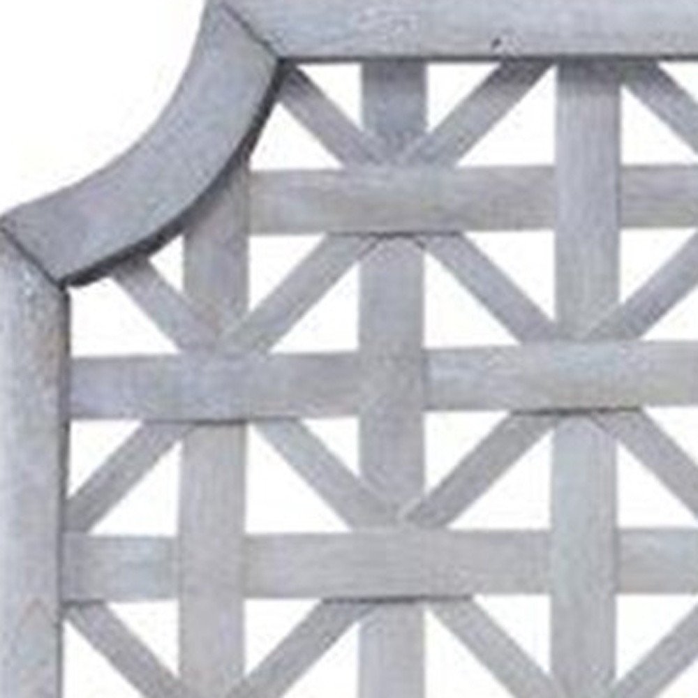 Set of Two Gray Geometric Solid Wood Square Framed Art