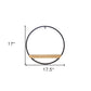 17" X 6" Brown Metal Circle Hanging Dimensional Sculpture