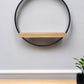17" X 6" Brown Metal Circle Hanging Dimensional Sculpture