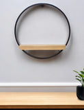17" X 6" Brown Metal Circle Hanging Dimensional Sculpture
