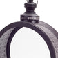 22" Black Distressed Ornate Metal Floor Lantern Candle Holder