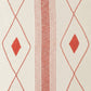 60" X 50" Blue and Off White Woven Cotton Striped Throw Blanket with Fringe
